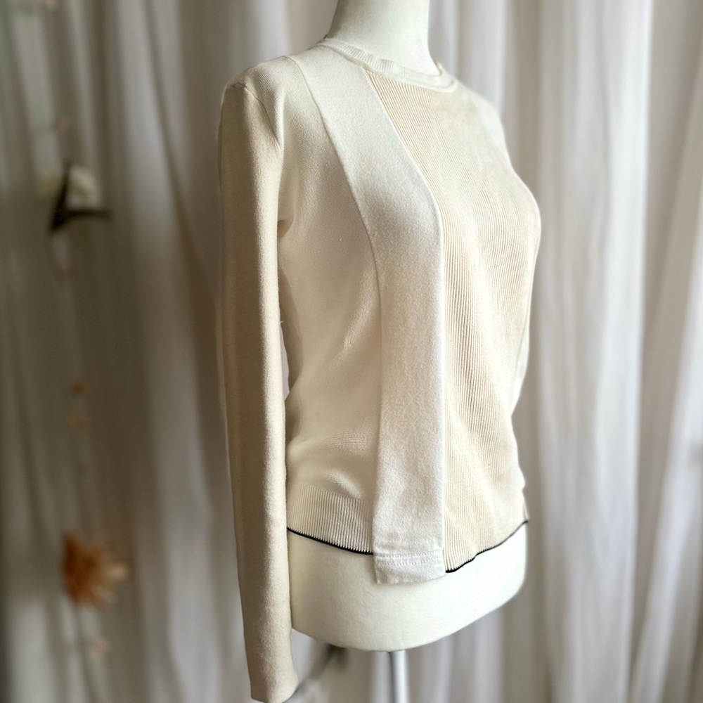 [NEW ARRIVAL] Proenza Schouler Crème Knit Top, Asymmetrical Small (S)
